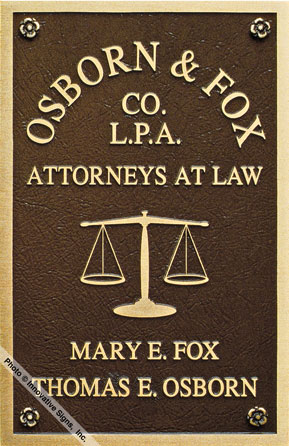 Click for Specs on this Cast Bronze Law Firm Sign Osborn_Plaque_Cast_Bronze_Law_Firm_Sign