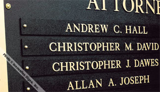 Hall_CU_DuraBronze&trade;_Law_Sign